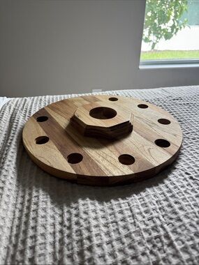 Handmade Wooden Blantons Bottle and Cork Display